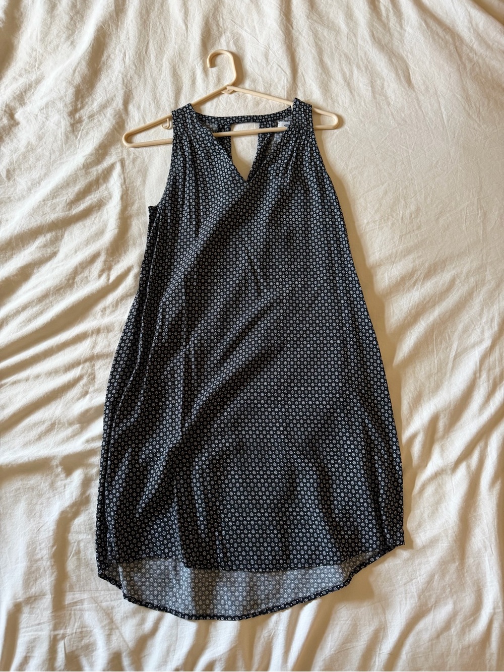 Old Navy Black and White Tiny Floral Dress